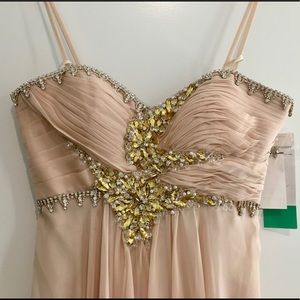 Chiffon fit and flare evening gown